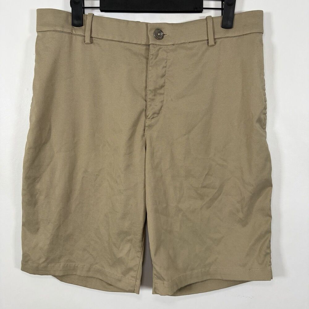 Nike Golf Shorts Mens 32 Tan Khaki 10” Inseam Performance Stretch Grip Waist
